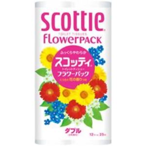 （まとめ買い）スコッティフラワー ダブル 12ロール×11セット