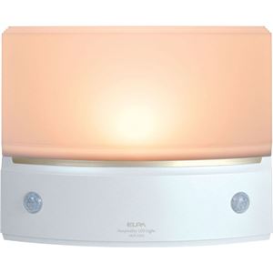 （まとめ買い）ELPA もてなしのあかり(LEDフットライト) 電球色LED 3W 据置型・薄型 HLH-1203(PW)×2セット