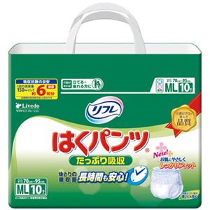 リフレ はくパンツ たっぷり吸収 M-Lサイズ 6回吸収 10枚入