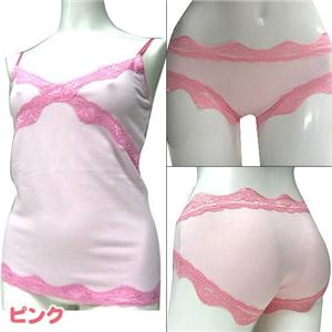 ゲルマONAKAキャミソール＆ゲルマOSHIRI　UPショーツ上下4点8枚組セット(BK2点 GR1点 PK1点） M-L