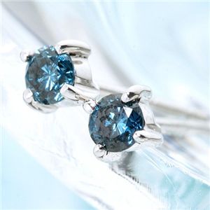 ブルーダイヤ ピアス