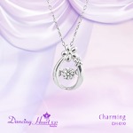クロスフォーDancing Heart(ダンシングハート) DH-010 【Charming】 ダイヤモンドペンダント/ネックレス
