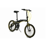WACHSEN（ヴァクセン） 20インチアルミ折畳自転車 ブラック＆イエロー