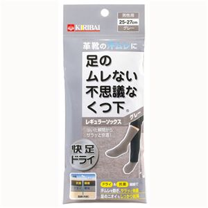 足のムレない不思議なくつ下レギュラー×2個セット グレー