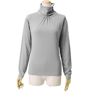 某ブランド【ワケアリ】タートルネックロングTシャツ2枚組み Aセット(ホワイト+グレー)