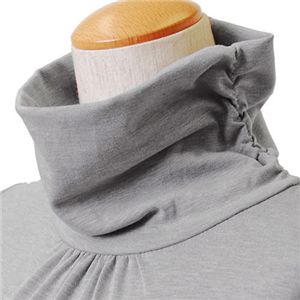 某ブラント【ワケアリ】タートルネックロングTシャツ2枚組み Aセット(ホワイト+グレー)