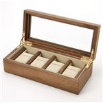 時計収納4本用 ウォルナットケース 4本用 ブラウン
