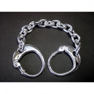 チェーン・ハンドカフブレス/シルバーブレスレット/Dice