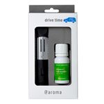 自動車用小型アロマディフューザー aroma drive time Starter Set（ドライブタイム  ミントユーカリ10ml）