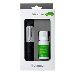 自動車用アロマディフューザー<@aroma drive time Starter Set(ドライブタイム ローズマリーシトラス)>