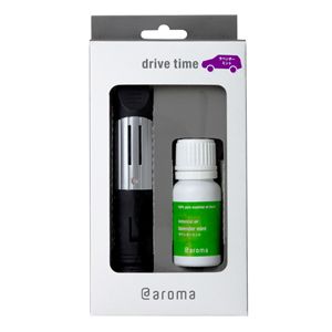 自動車用小型アロマディフューザー aroma drive time Starter Set（ドライブタイム ラベンダーミント10ml）