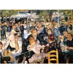 世界の名画シリーズ、最高級プリハード複製画 ピエール・オーギュスト・ルノアール作 「ムーラン・ド・ラ・ギャレット」