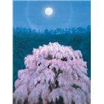 世界の名画シリーズ、プリハード複製画 東山魁夷作 「花明り」