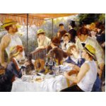 世界の名画シリーズ、プリハード複製画 ピエール・オーギュスト・ルノアール作 「舟遊びをする人々の昼食」