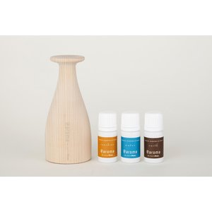 アロマディフューザー　@aroma wood diffuser hinoko（ヒノコ）　オリジナルアロマセット　＜付属オイル３種類＞