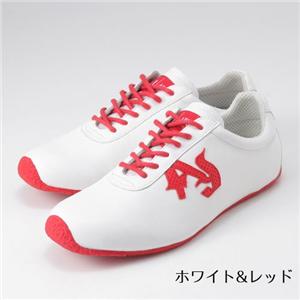 ARMANI JEANS メンズレザーシューズ B6V59MF （white&red) サイズ42