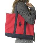 Ralph Lauren(ラルフローレン) 762PPTP PONY PLAYER トート RED/NV