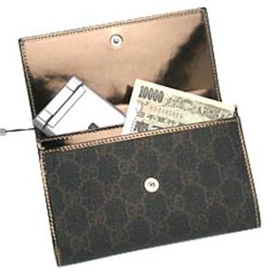 Gucci（グッチ） 190331 FCIIG 1003 長札 BK/BR