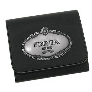 Prada(プラダ) 1M0176 TES PRINT 3つ折財布 BK