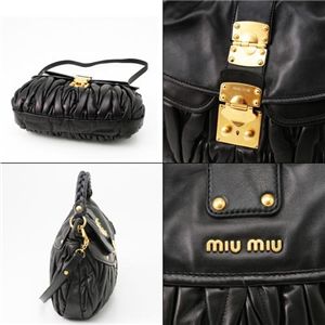 miumiu�i�~���E�~���E�j �V�����_�[�o�b�O�@MATELASSE�@RR1300 Nero�i�u���b�N�j