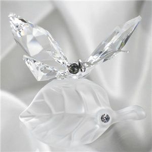 Swarovski (スワロフスキー) 182920 葉と蝶 フィギュア