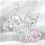 Swarovski (スワロフスキー) 631856 子ネコ (ピンク) フィギュア