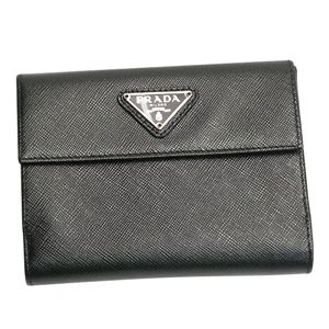 PRADA(プラダ) Wホック 二つ折財布 1M0523-SAFFIANO-ORO-NERO