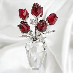 SWAROVSKI(スワロフスキー) 627098 赤いバラ フィギュア