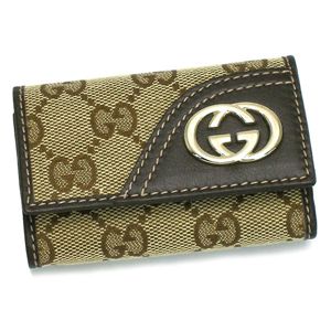 GUCCI（グッチ）キーケース 181599 FFPAG 9643 ベージュ/ダークブラウン