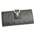 GUCCI（グッチ）長札財布 154256 AA61G 1000 ブラック/ゴールド