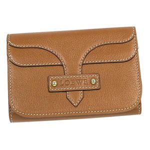LOEWE（ロエベ）三つ折り財布（小銭入れ付） 184 46 563 CANDY キャメル