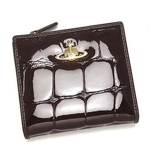 Vivienne Westwood（ヴィヴィアンウエストウッド）二つ折り財布（L字ファスナー）1424ダークブラウン