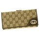 GUCCI(グッチ) 長札財布 181593 WALLET CONTINENTAL ベージュ/ダークブラウン
