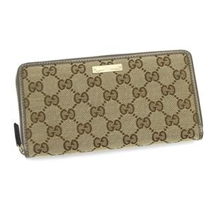 GUCCI(グッチ) 長札財布 112724 9786 ブラック/ベージュ