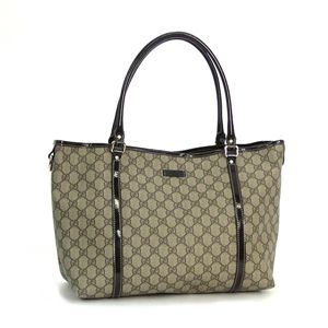 GUCCI(グッチ) トートバッグ 197953 TOTE DOUBLE SHOULD LARGE ブラウン