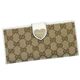 GUCCI(グッチ) 長札財布 203550 9761 ベージュ/ホワイト