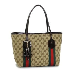GUCCI(グッチ) トートバッグ 211971 TOTE DOUBLE SHOULDER MEDIUM ベージュ/ダークブラウン