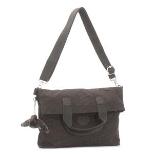 KIPLING(キプリング) ショルダーバッグ K13226 FRUG M ダークブラウン/ブラック