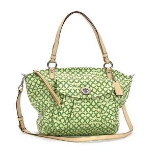 Coach(コーチ) ショルダーバッグ 13142LEAH OP ART COATED C ライム