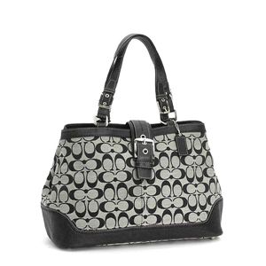 Coach(コーチ) トートバッグ F12642 ブラック/ホワイト