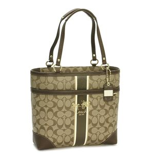 Coach(コーチ) トートバッグ 12358HERITAGE STRIPE ブラウン