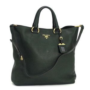 PRADA(プラダ) トートバッグ BN1713 VITELLO DAINO ダークグリーン