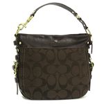 Coach(コーチ) ショルダーバッグ 12674HAMPTONS SIGNATURE ブラウン/ダークブルー