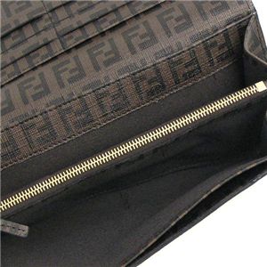 FENDI（フェンディ）長札財布 JURAS 8M0235 CON PATTINA CON LAMPO ダークブラウン