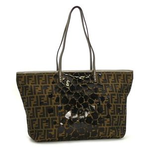 FENDI（フェンディ）トートバッグ PA8スパンコール 8BH185 ROLL BAG グレー