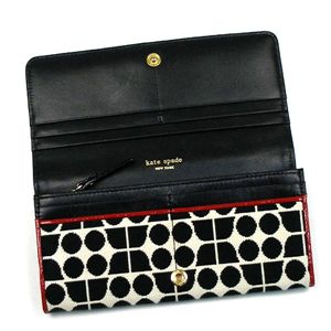 kate spade(ケイトスペード)長札財布 CORNELIA STOREET N PWRU1091 REMY ブラック/レッド