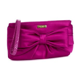 kate spade(ケイトスペード）ポーチ PLAZA　SEASONAL PWRU1232B BOW　POUCH チェリー