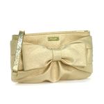 kate spade(ケイトスペード）ポーチ PLAZA　SEASONAL PWRU1232B BOW　POUCH ゴールド