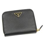 PRADA（プラダ） 二つ折り財布（小銭入れ付） SAFFIANO ORO 1M0605 ブラック