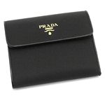 PRADA（プラダ） 三つ折り財布（小銭入れ付） TES+SAF COLOR 1M0170 TES SAFFIANO ブラック